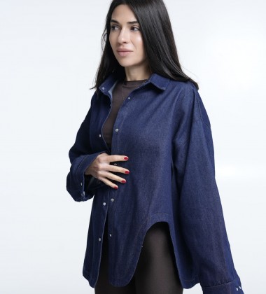 Сорочка Left Cut Denim Indigo | Showroom By Nona — зображення 2 Сорочка Left Cut Denim Indigo | Showroom By Nona — зображення 2