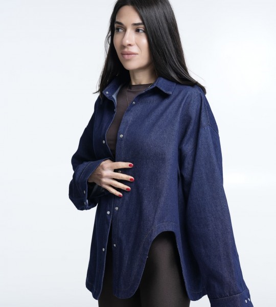 Сорочка Left Cut Denim Indigo | Showroom By Nona — зображення 7