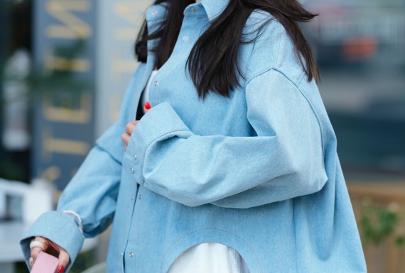 Сорочка Left Cut Denim Блакитна