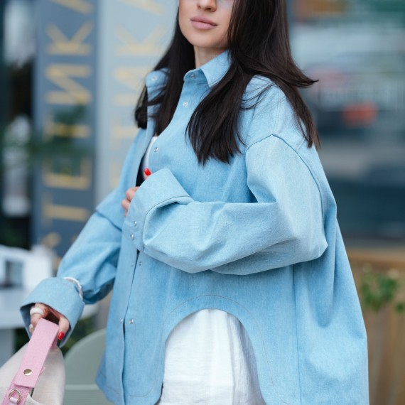 Сорочка Left Cut Denim Блакитна
