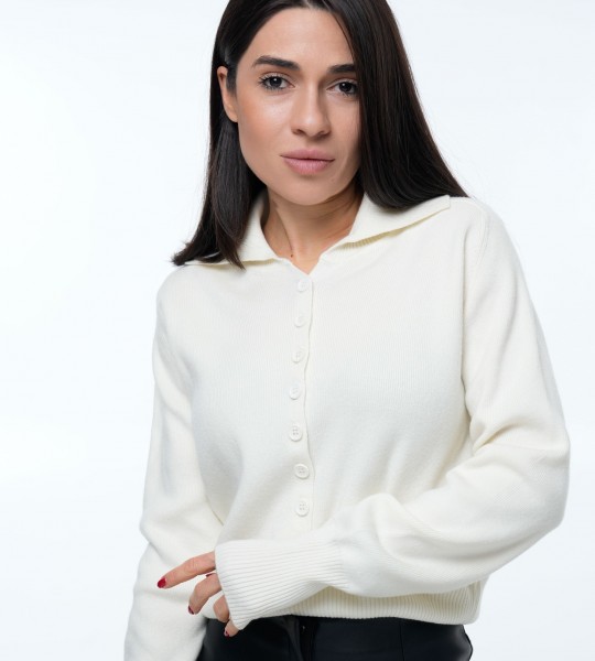 Светр Collar Mood Молочний
