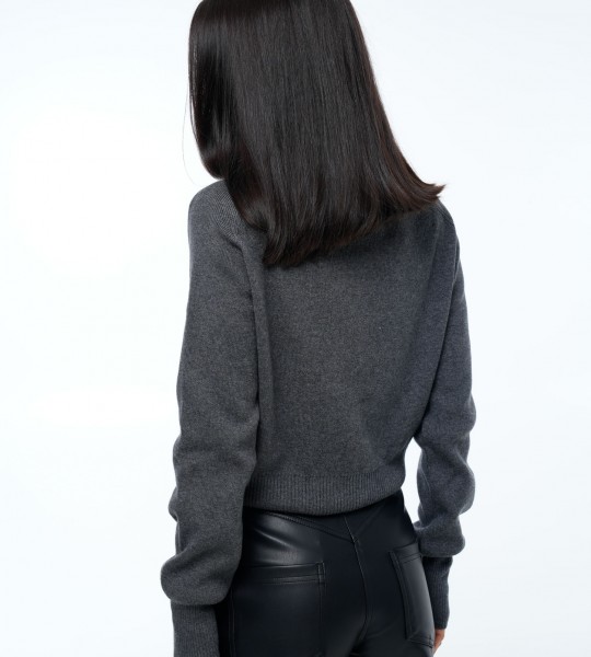 Светр Collar Mood Графіт | Showroom By Nona — зображення 2