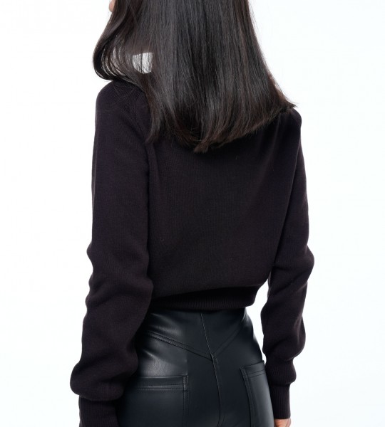 Светр Collar Mood Шоколад | Showroom By Nona — зображення 2