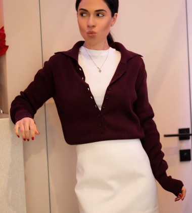 Светр Collar Mood Wine | Showroom By Nona