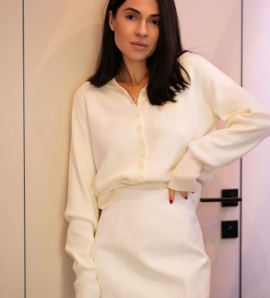 Светр Collar Mood Молочний | Showroom By Nona