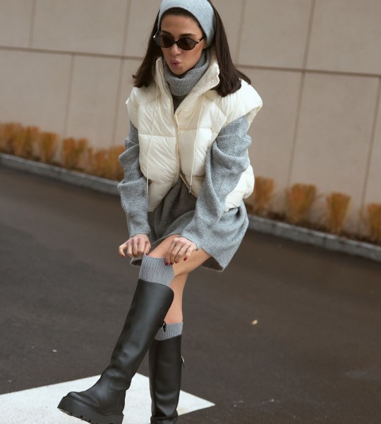 Жилетка Glossy Puff Milk | Showroom By Nona — зображення 6