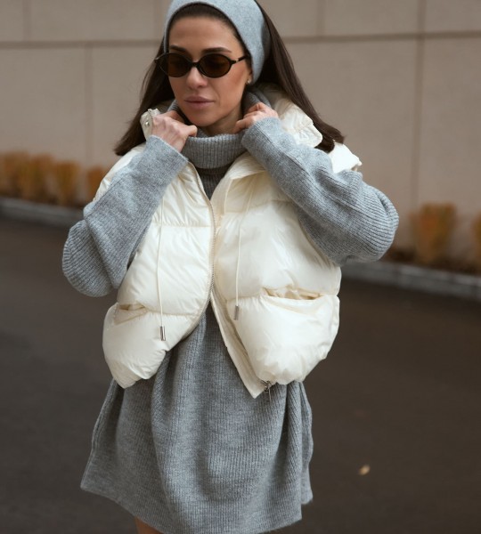 Жилетка Glossy Puff Milk | Showroom By Nona — зображення 5