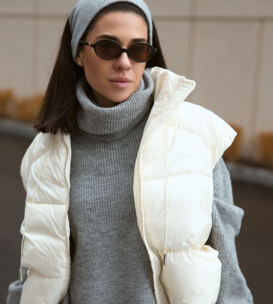Жилетка Glossy Puff Milk