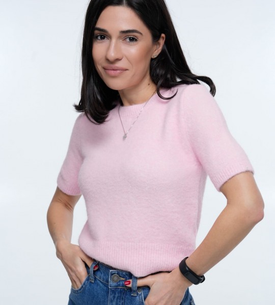 Светр Fluffy Soft Short Sleeve Рожевий