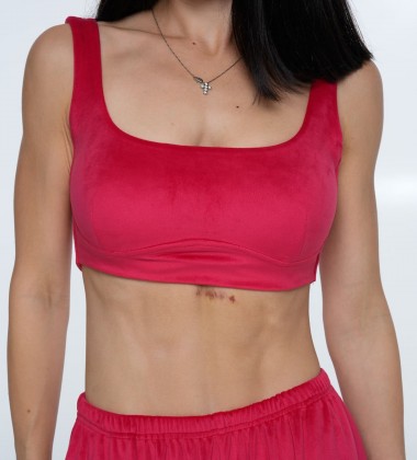 Топ Velour Curve Червоний | Showroom By Nona — зображення 2 Топ Velour Curve Червоний | Showroom By Nona — зображення 2