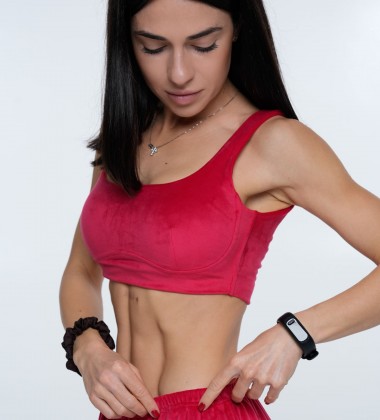 Топ Velour Curve Червоний | Showroom By Nona