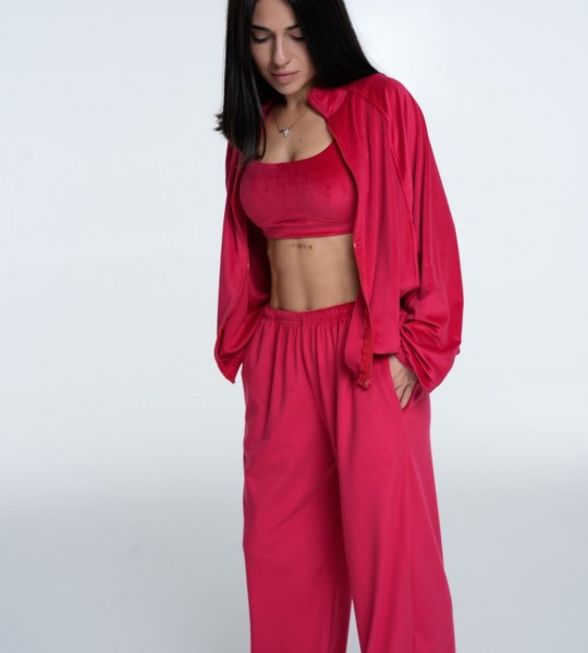 Топ Velour Curve Червоний | Showroom By Nona — зображення 3