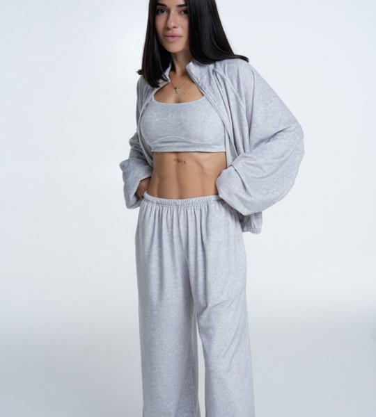 Топ Velour Curve Grey | Showroom By Nona — зображення 4 Топ Velour Curve Grey | Showroom By Nona — зображення 4