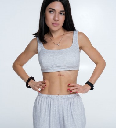 Топ Velour Curve Grey  | Showroom By Nona — зображення 2