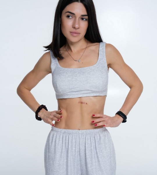 Топ Velour Curve Grey | Showroom By Nona — зображення 2 Топ Velour Curve Grey | Showroom By Nona — зображення 2