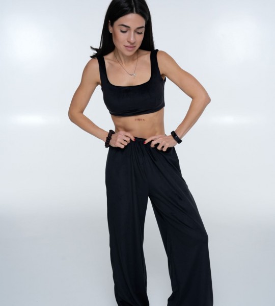 Топ Velour Curve Чорний | Showroom By Nona — зображення 3