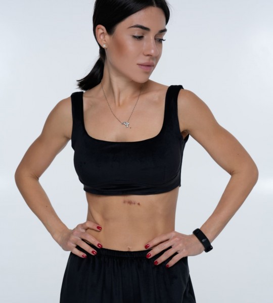 Топ Velour Curve Чорний | Showroom By Nona — зображення 4