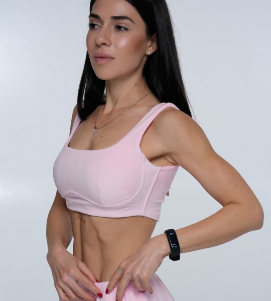 Топ Velour Curve Рожевий