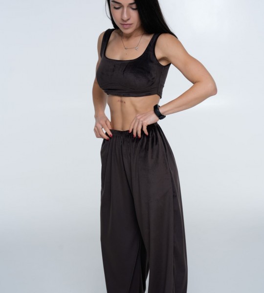 Топ Velour Curve Шоколад | Showroom By Nona — зображення 3