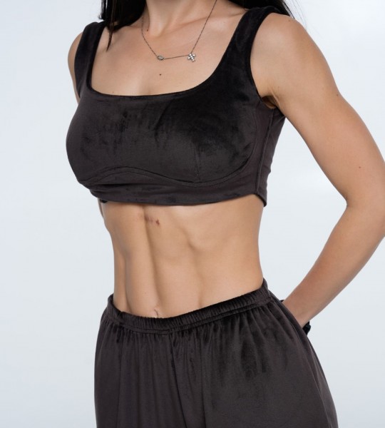 Топ Velour Curve Шоколад | Showroom By Nona — зображення 2