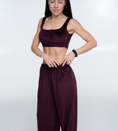 Топ Velour Curve Вино | Showroom By Nona — зображення 3