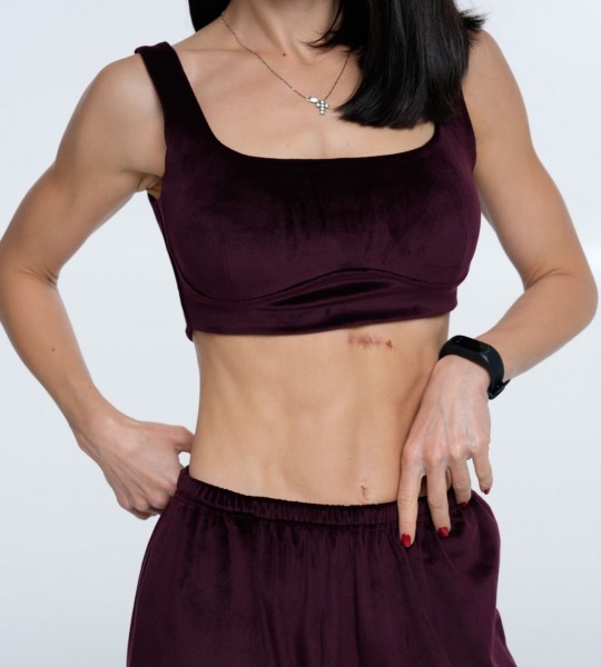 Топ Velour Curve Вино | Showroom By Nona — зображення 2