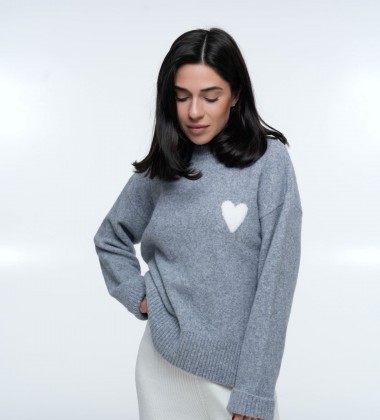 Светр Heart Cozy Grey | Showroom By Nona — зображення 2