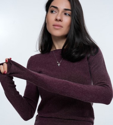 Лонгслів Cashmere Touch Plum | Showroom By Nona