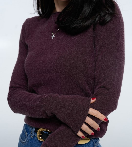 Лонгслів Cashmere Touch Plum | Showroom By Nona — зображення 3