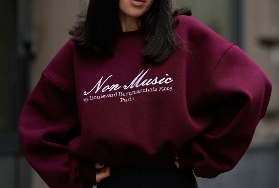 Світшот Non Music Burgundy