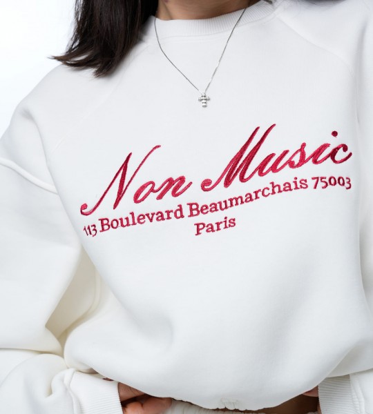 Світшот Non Music White | Showroom By Nona — зображення 5