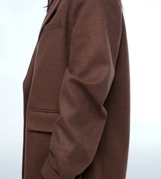 Блейзер Wool Touch Oversize Chocolate | Showroom By Nona — зображення 6