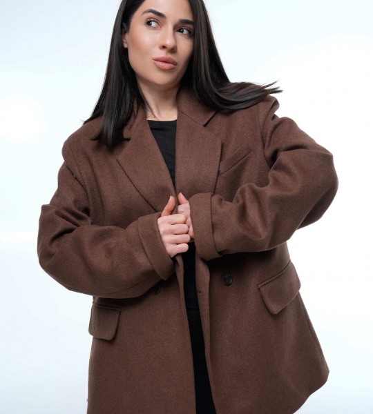 Блейзер Wool Touch Oversize Chocolate
