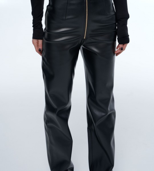 Штани Leather Sculpt Zip Black | Showroom By Nona — зображення 5