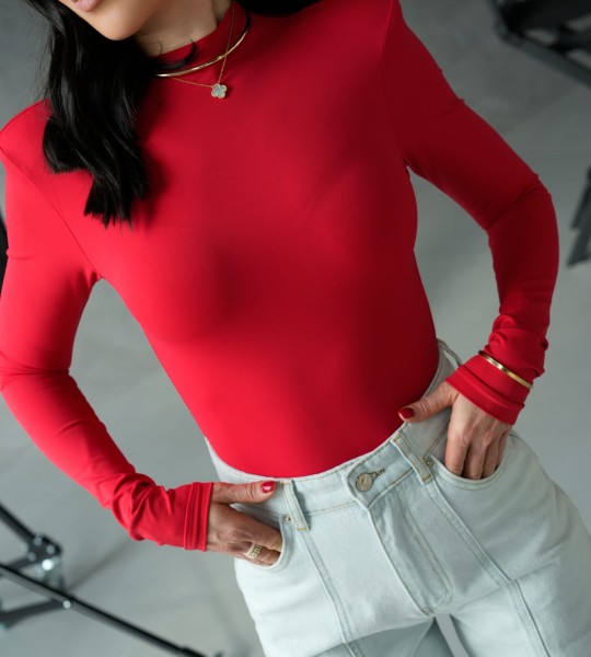 Боді Second Skin Червоний | Showroom By Nona — зображення 4