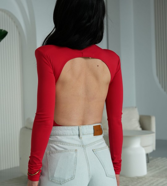 Боді Second Skin Червоний | Showroom By Nona — зображення 3