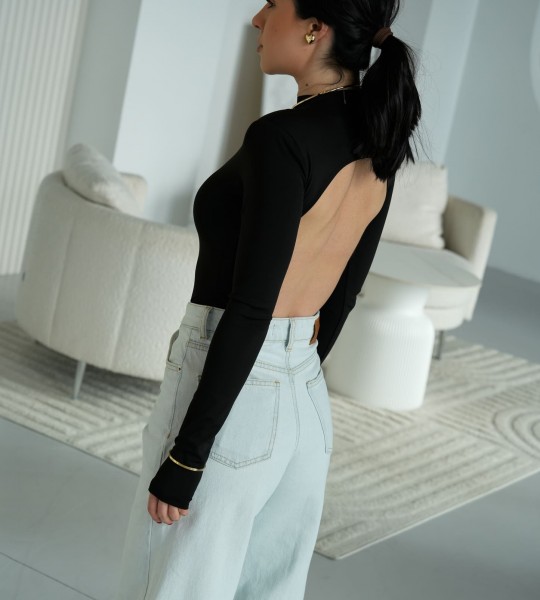 Боді Second Skin Чорний | Showroom By Nona — зображення 4