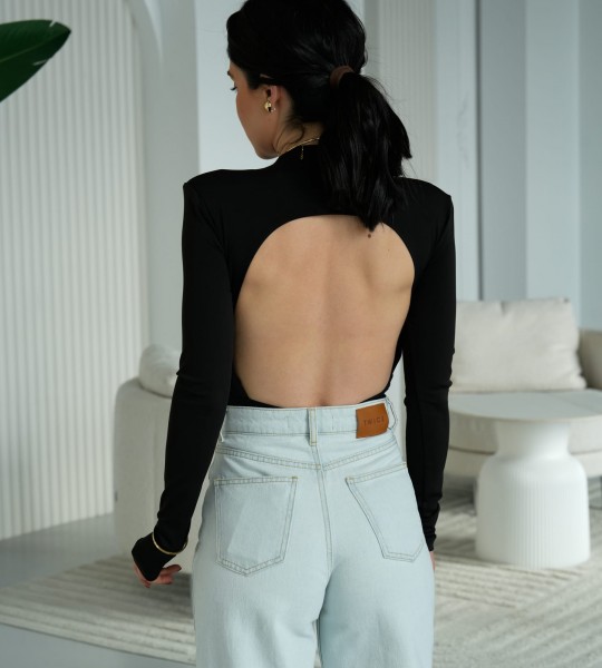 Боді Second Skin Чорний | Showroom By Nona — зображення 3