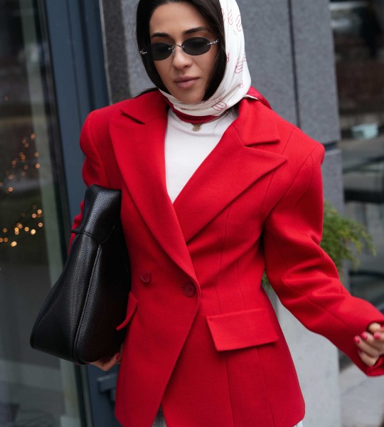 Блейзер Sharp Line Червоний | Showroom By Nona — зображення 9