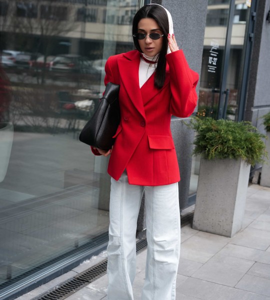 Блейзер Sharp Line Червоний | Showroom By Nona — зображення 8