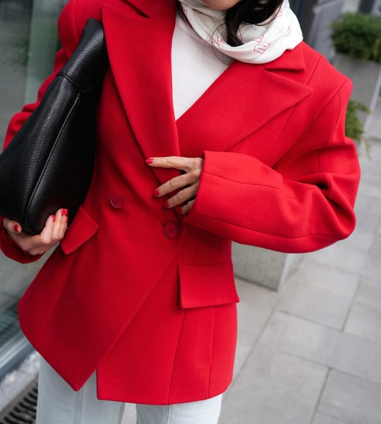 Блейзер Sharp Line Червоний | Showroom By Nona — зображення 5