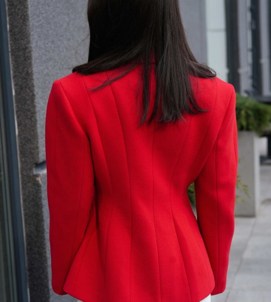Блейзер Sharp Line Червоний | Showroom By Nona — зображення 3