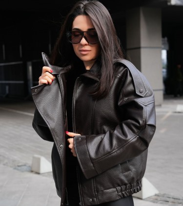 Куртка Urban Edge Leather Шоколадна