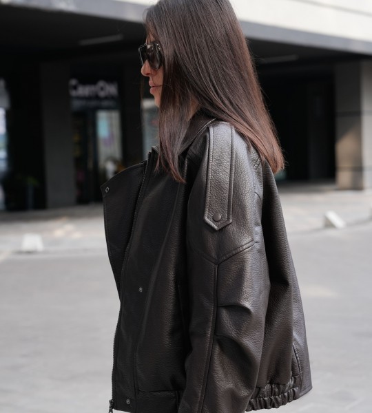 Куртка Urban Edge Leather Шоколадна | Showroom By Nona — зображення 3 Куртка Urban Edge Leather Шоколадна | Showroom By Nona — зображення 3