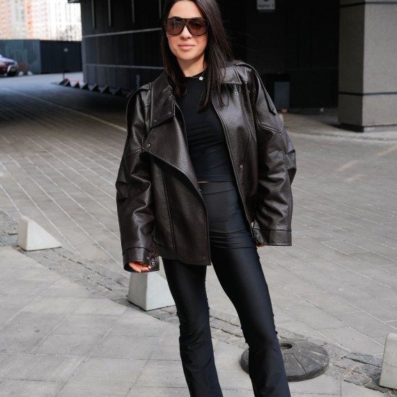 Куртка Urban Edge Leather Шоколадна