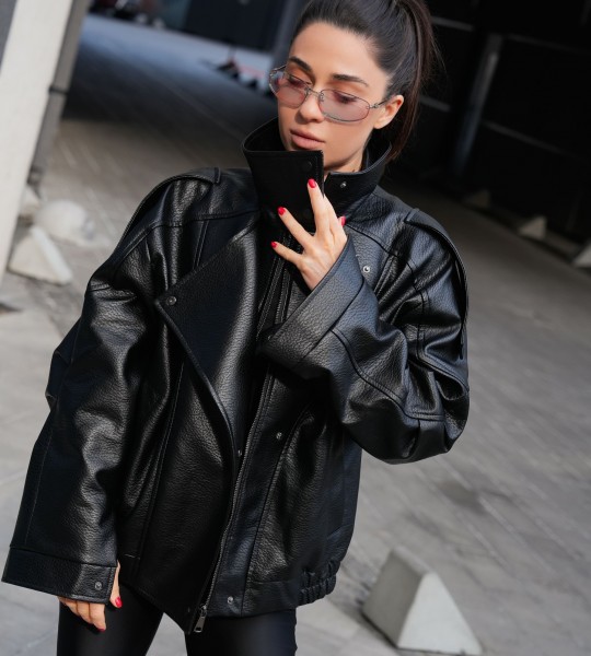 Куртка Urban Edge Leather Чорна