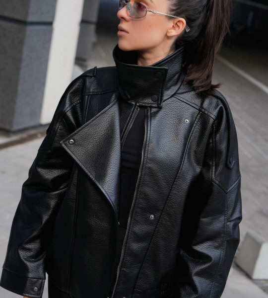 Куртка Urban Edge Leather Чорна | Showroom By Nona — зображення 6 Куртка Urban Edge Leather Чорна | Showroom By Nona — зображення 6