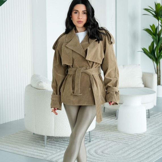 Тренч Suede Flow Оливка
