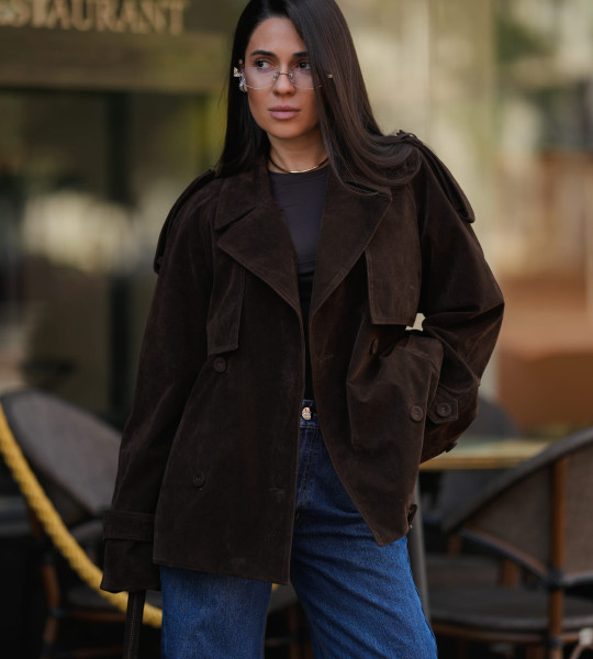 Тренч Suede Flow Шоколад