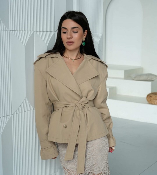 Тренч Elegant Form Пісочний